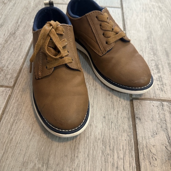 Cat & Jack Boys Franco Oxford Brown Dress Shoes Size 1 EUC - Picture 7 of 12